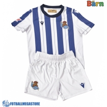 Fotballdrakt Barn Real Sociedad Hjemmedraktsett 2025-26 Kortermet (+ Korte bukser)